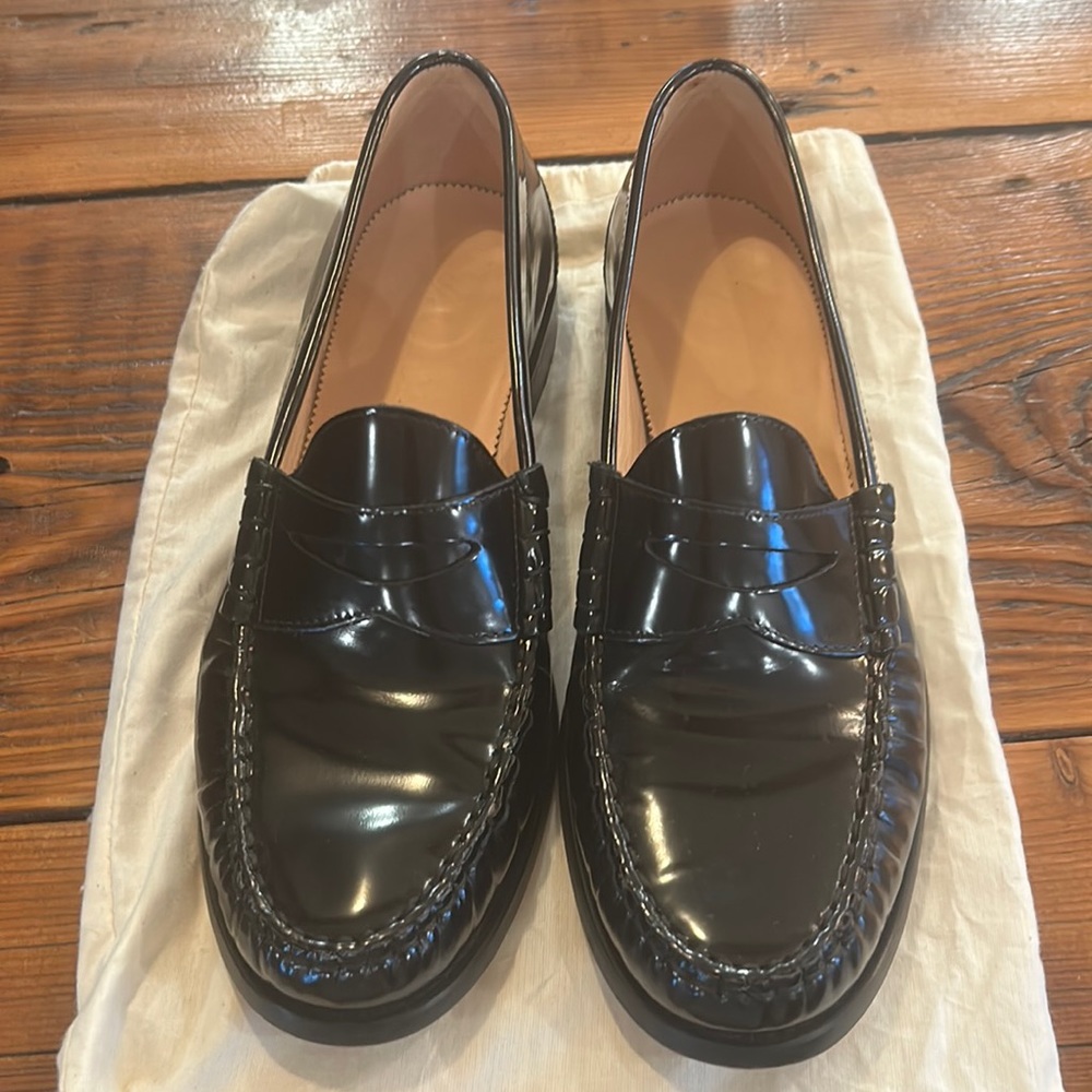 Leather penny loafer